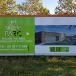 Insignia-Enseigne - Bicem Parc - Covering Habillage Adhésif sur Algéco Chantier